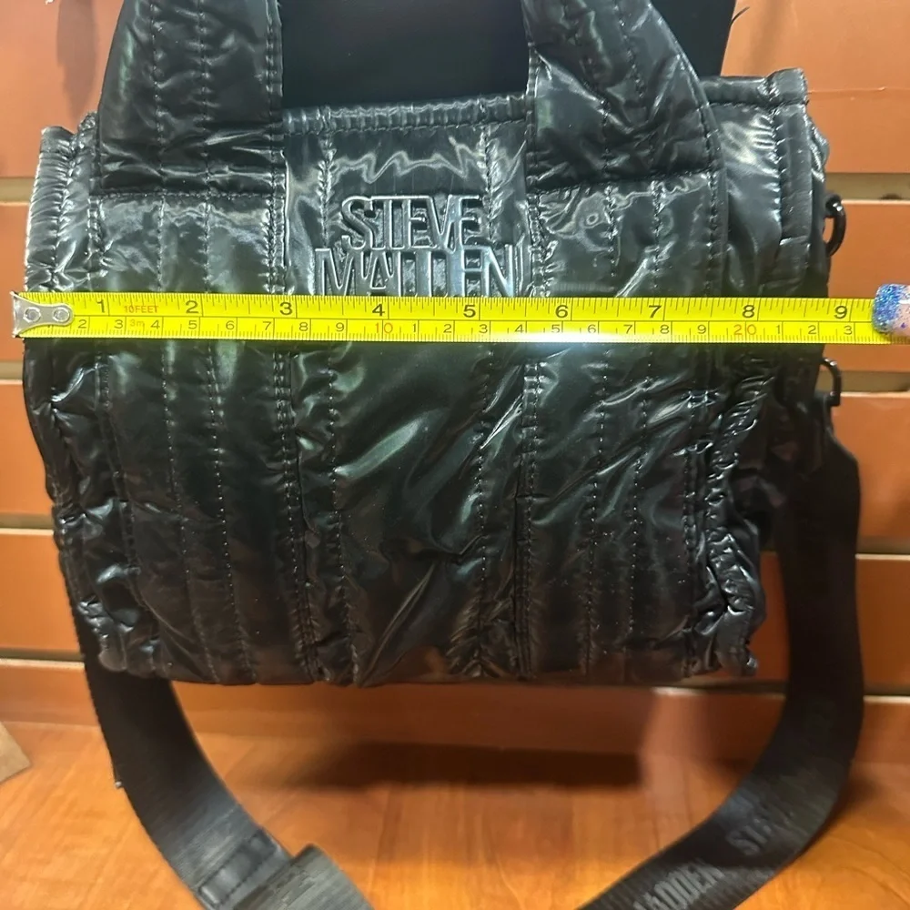 Steve Madden Black Structured Tote Bag - Picture 9 of 12